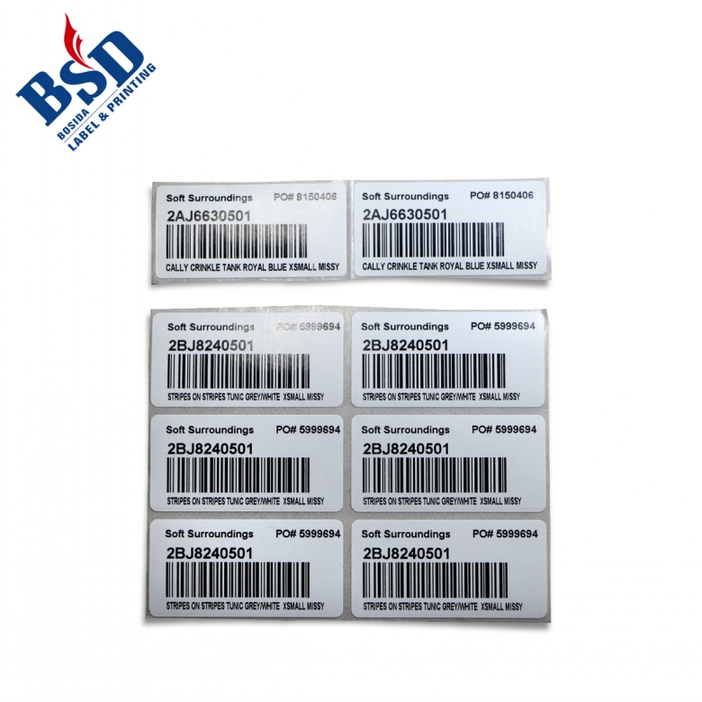 Barcode Sticker  Hangtag sticker 