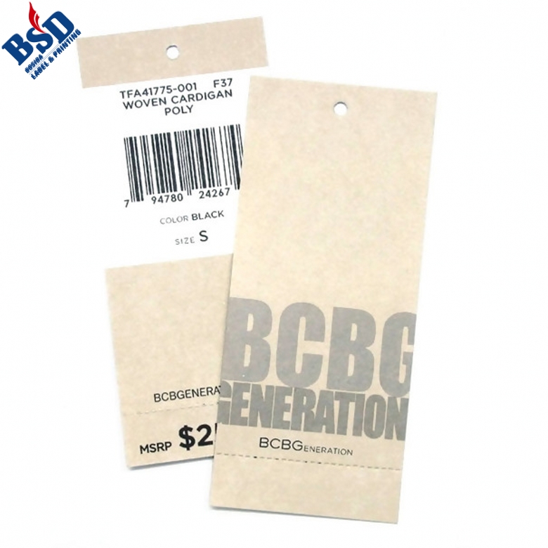 Barcode hangtag Price hangtag